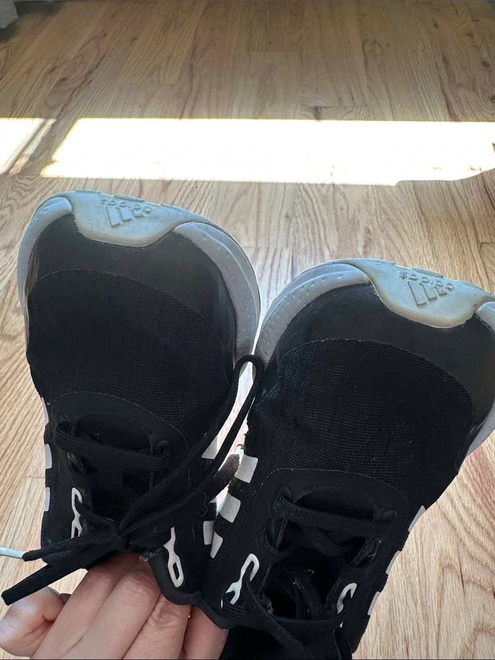 adidas Kids Black and White Bounce Sneakers